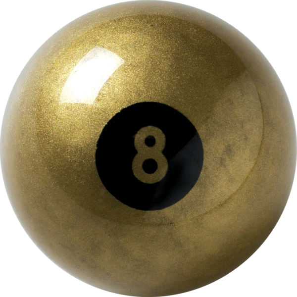 BBGOLD8 Aramith Golden 8-Ball – Blister Pack | Golden Break Billiards